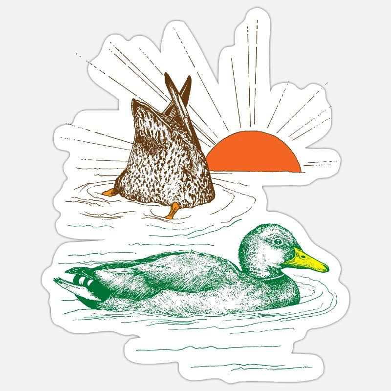 MALLARDS - Sticker taille S (10 x 10 cm) - blanc mat