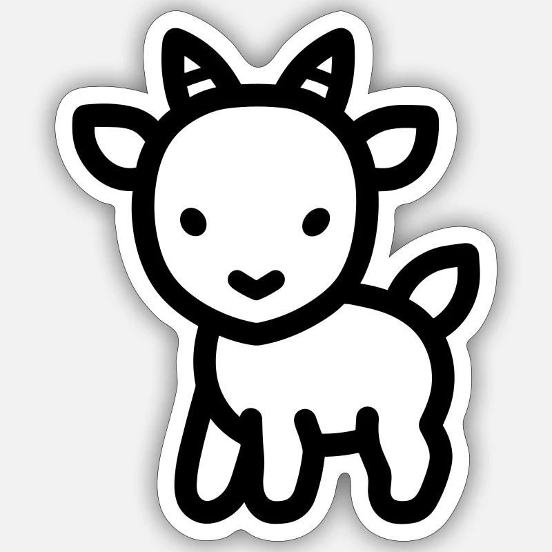 chèvre Sticker taille S (10 x 10 cm)