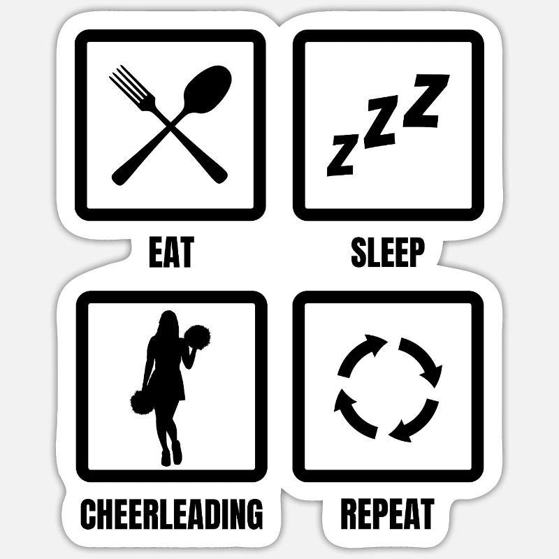 Cheerleading Routine Sticker size S (10 x 10 cm)