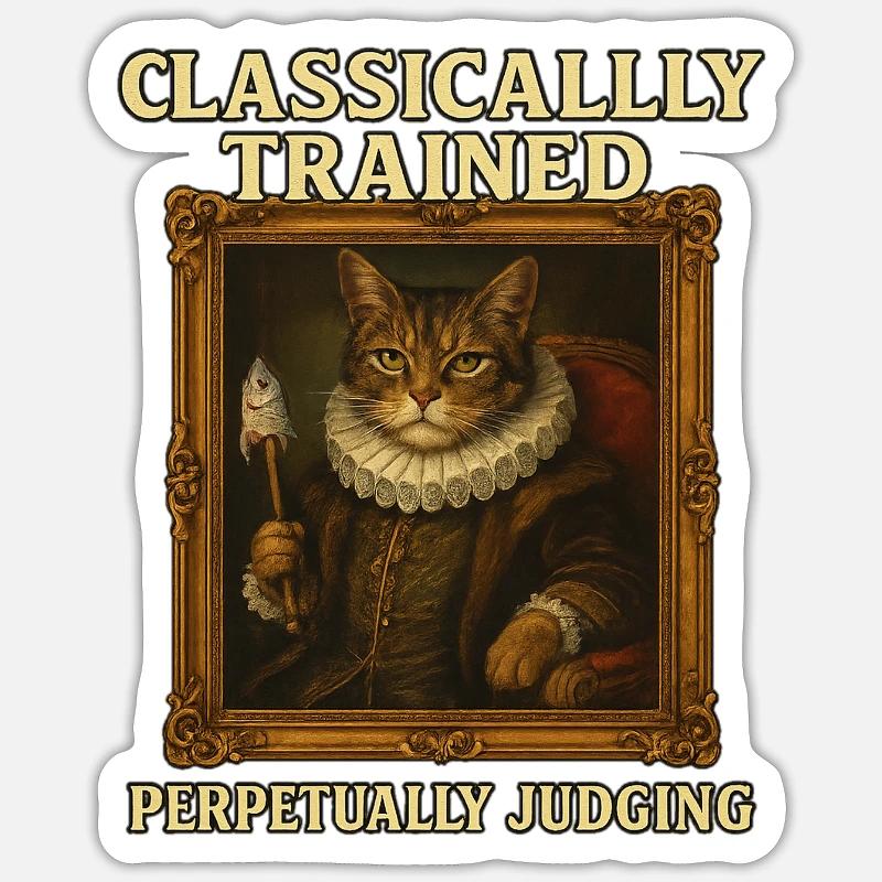 Classically Trained Perpetually Judging Renaissanc - Sticker Größe S (10 x 10 cm) - Mattweiß