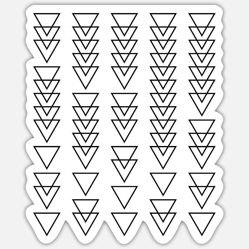 Triangles Pattern design - Sticker size S (10 x 10 cm) - white matte