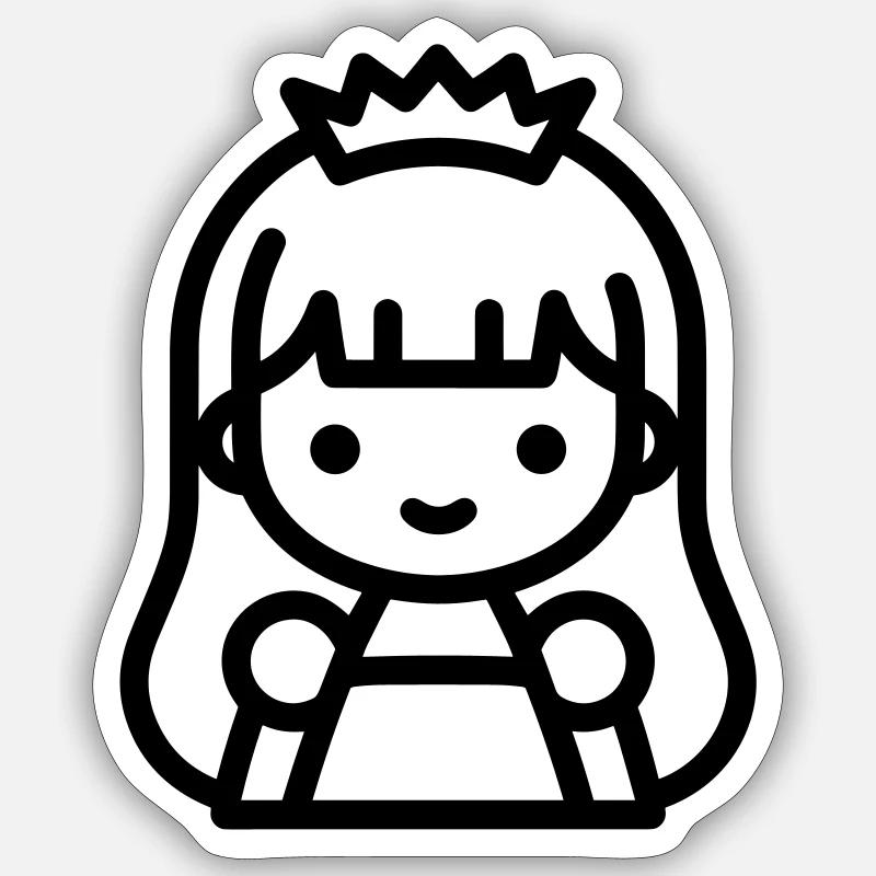 princess Sticker size S (10 x 10 cm)