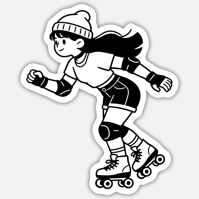 roller skates Sticker size S (10 x 10 cm)