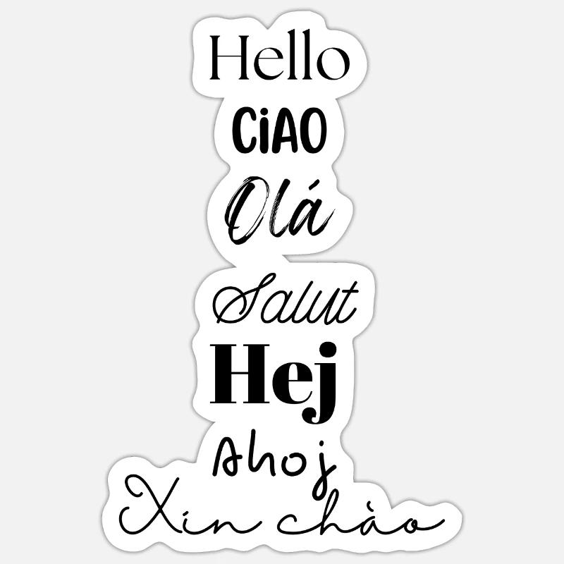 Hello Sticker Größe S (10 x 10 cm)