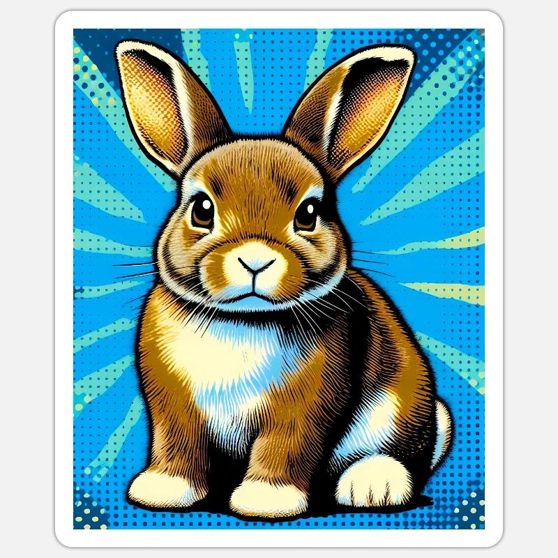 rabbit - Sticker size S (10 x 10 cm) - white matte