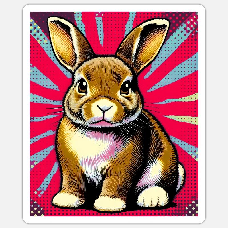 rabbit - Sticker size S (10 x 10 cm) - white matte