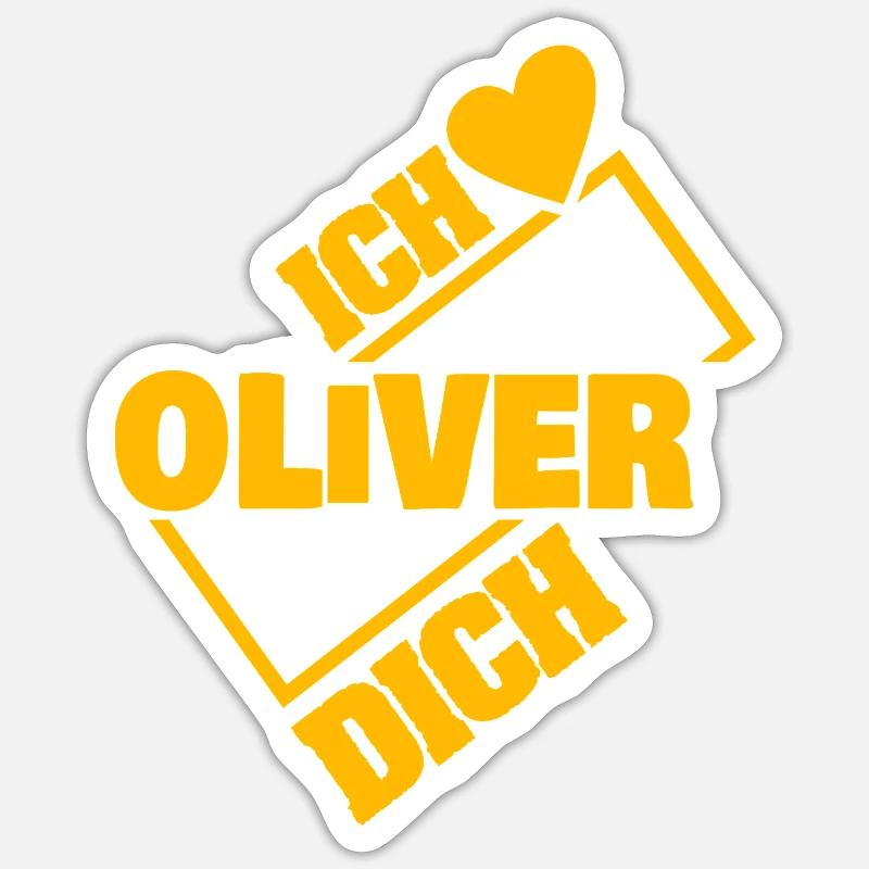 Liebe Oliver - Sticker Größe S (10 x 10 cm) - Mattweiß