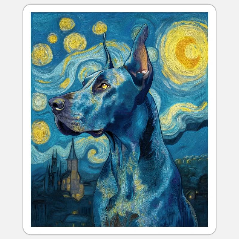 Great Dane - Sticker size S (10 x 10 cm) - white matte