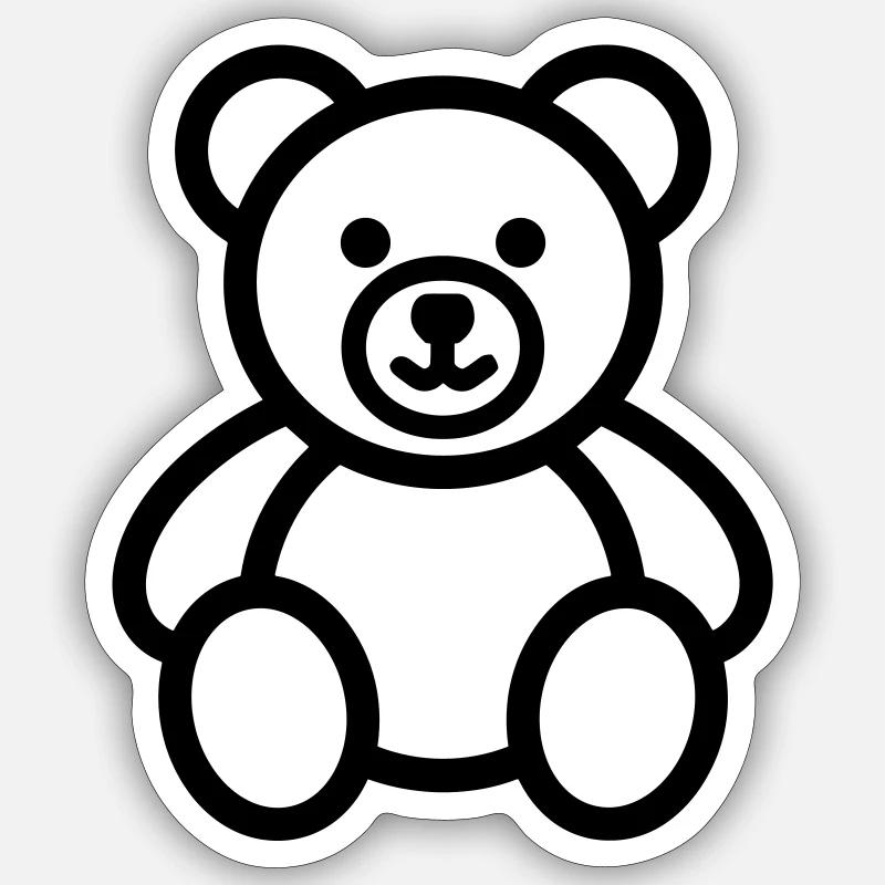 bear - Sticker size S (10 x 10 cm) - white matte