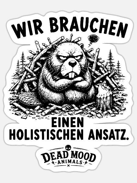 Geschenk für Kollegen Business Buzzword Humor - Sticker Größe S (10 x 10 cm) - Mattweiß