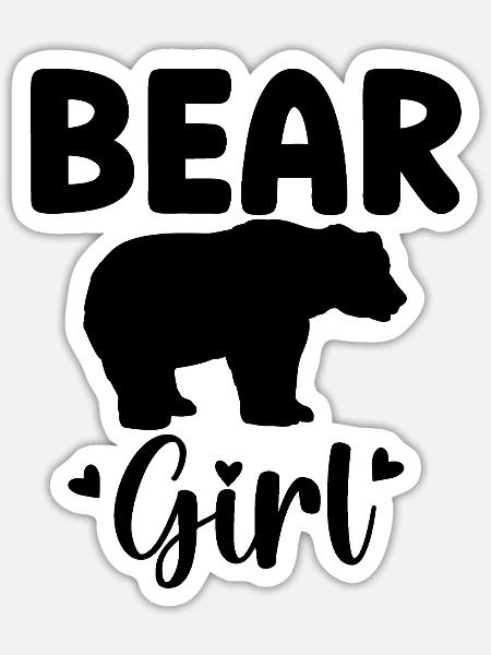 Bär  Silhouette - Sticker Größe S (10 x 10 cm) - Mattweiß