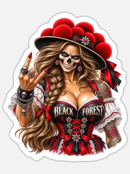 Schwarzwald Ungezähmt - Sticker Größe S (10 x 10 cm) - Mattweiß