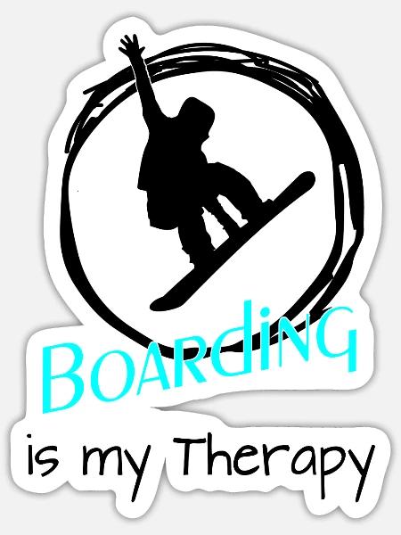 Boarding  - Sticker Größe S (10 x 10 cm) - Mattweiß