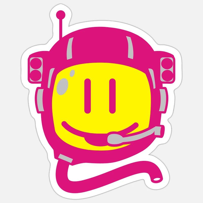 astronaut - Sticker taille S (10 x 10 cm) - blanc mat