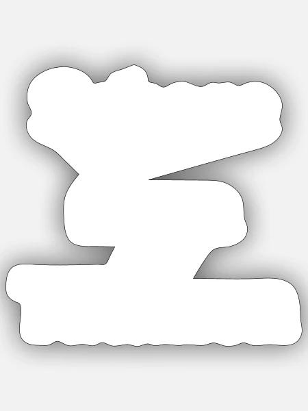 AURA Schere Talahon - Sticker Größe S (10 x 10 cm) - Mattweiß