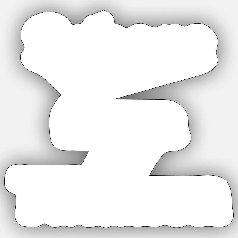 AURA Schere Talahon - Sticker Größe S (10 x 10 cm) - Mattweiß