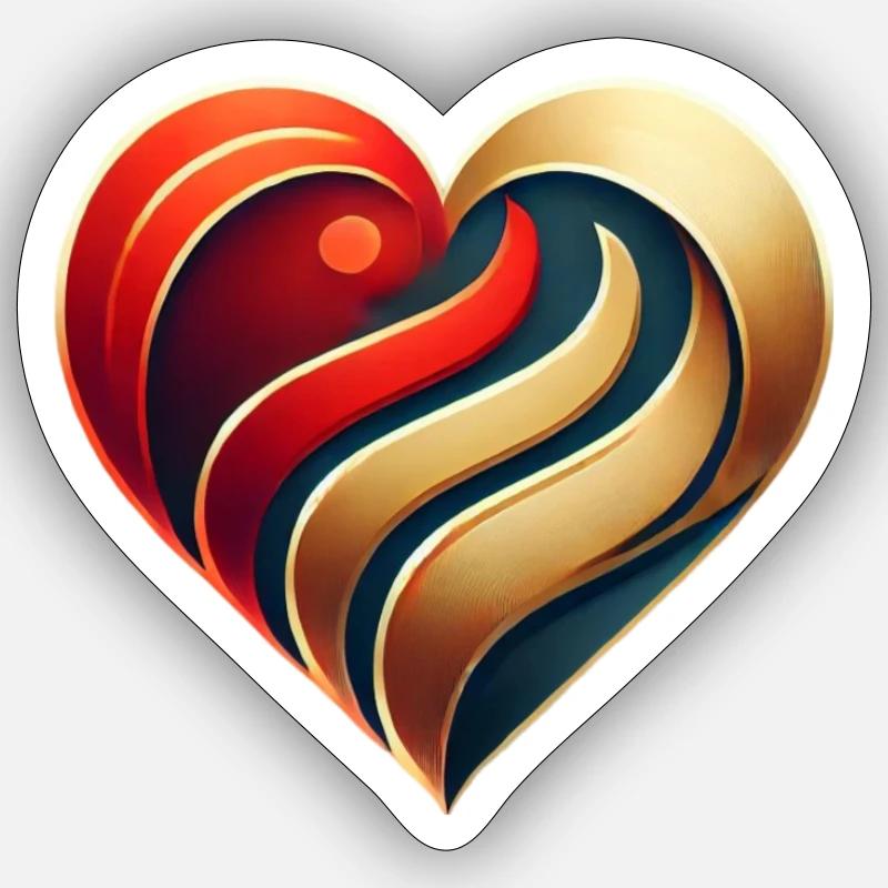 Cuore Sticker formato S (10 x 10 cm)