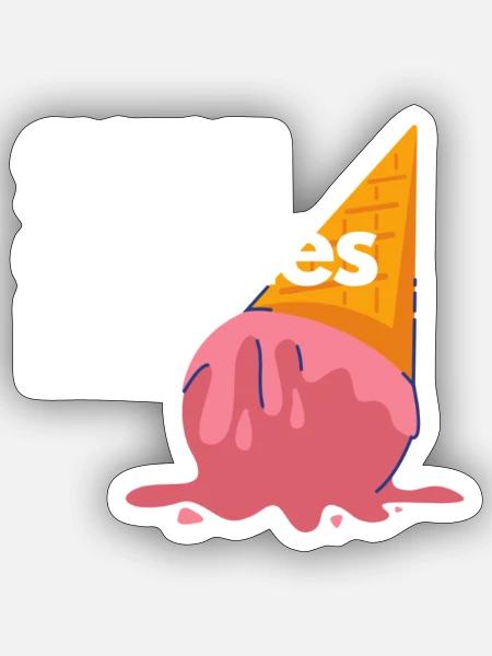 Ganz dünnes Eis - Sticker Größe S (10 x 10 cm) - Mattweiß