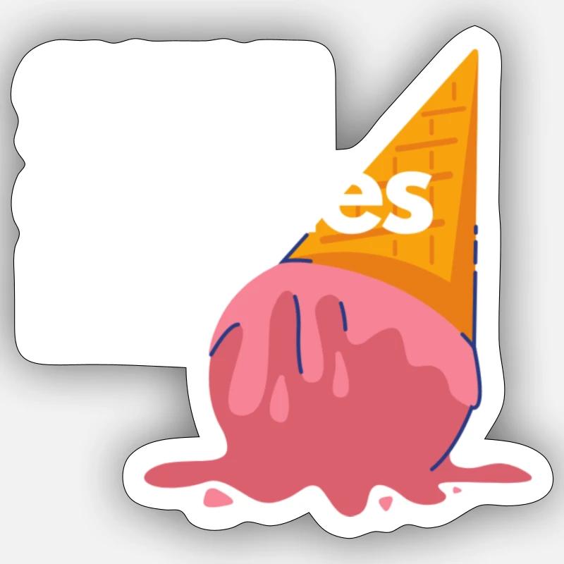 Ganz dünnes Eis - Sticker Größe S (10 x 10 cm) - Mattweiß