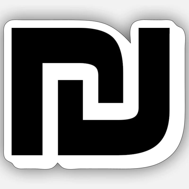 Shekel Domains - Sticker Größe S (10 x 10 cm) - Mattweiß
