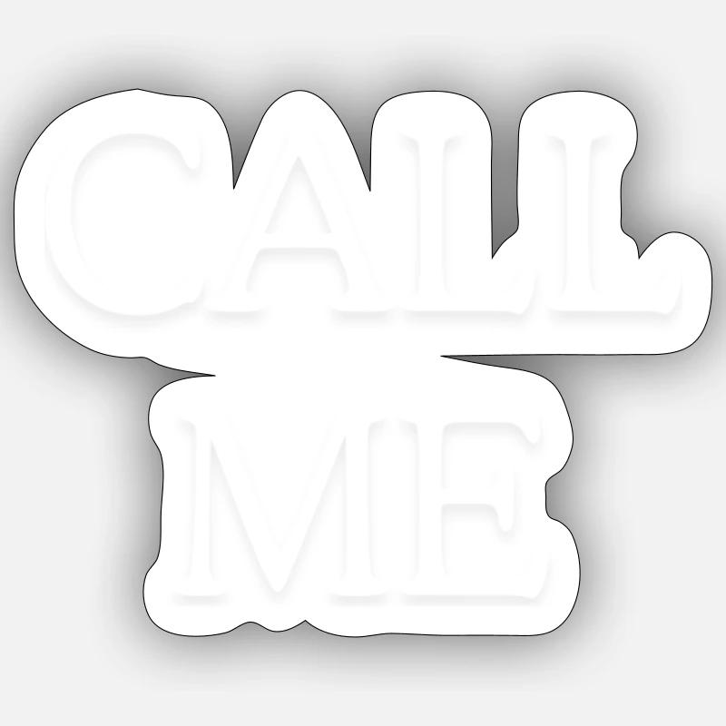 Call me - Sticker Größe S (10 x 10 cm) - Mattweiß