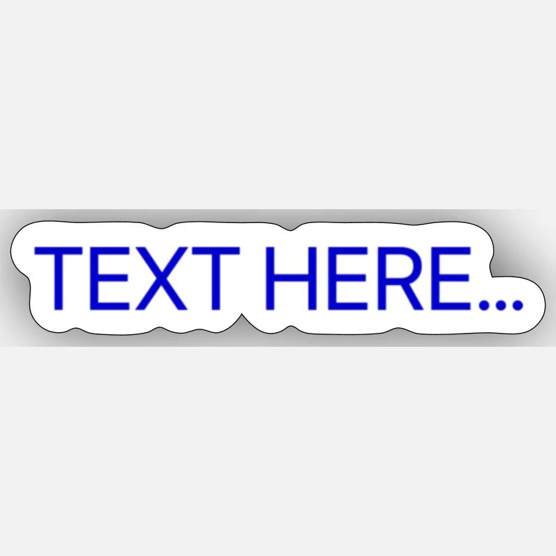 Texte brut Texte bleu Imprimé Sticker taille S (10 x 10 cm)