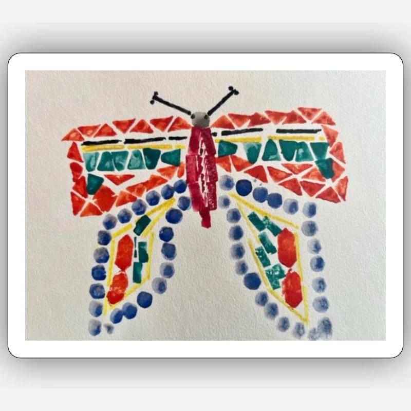 Der Schmetterling Sticker Größe S (10 x 10 cm)