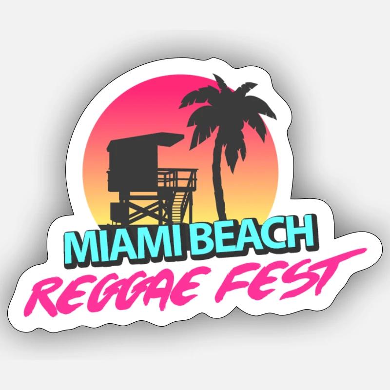 miami beach architectural district palm beach Sticker size S (10 x 10 cm)