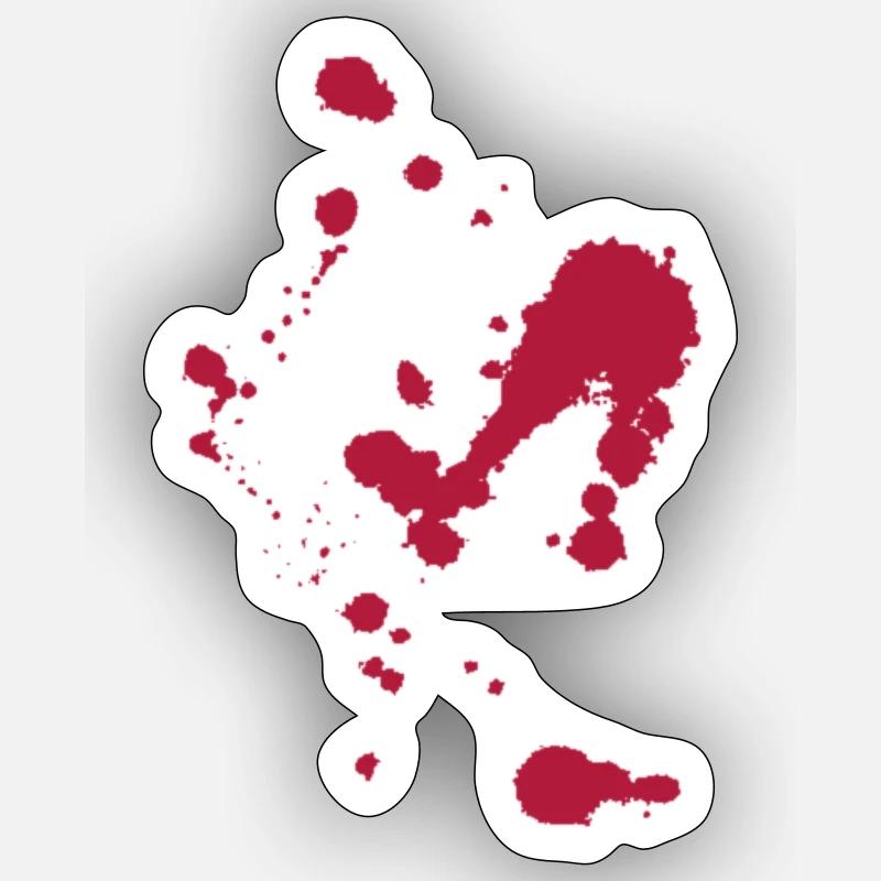 Blutfleck - Sticker Größe S (10 x 10 cm) - Mattweiß