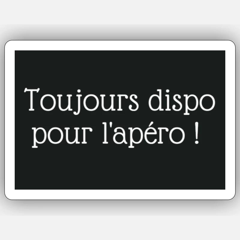 Apéro - Sticker taille S (10 x 10 cm) - blanc mat