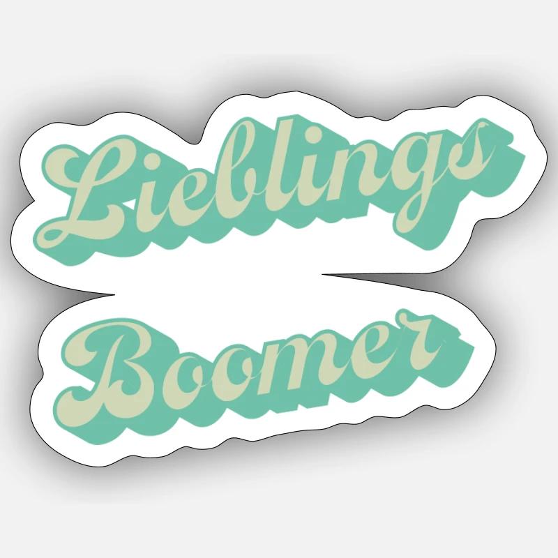 Script rétro préféré des baby-boomers Sticker taille S (10 x 10 cm)