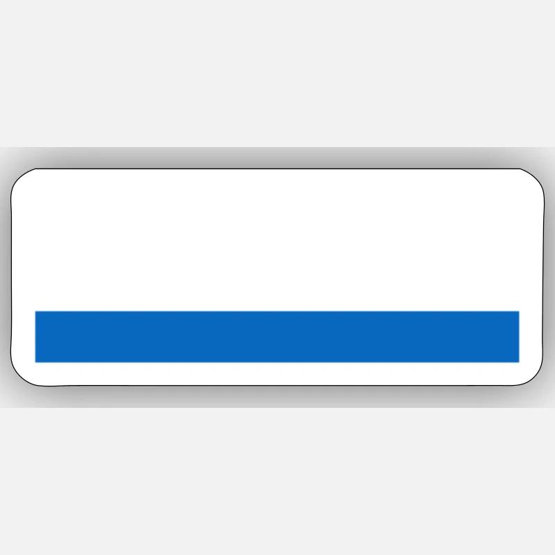 blue White - Sticker size S (10 x 10 cm) - white matte