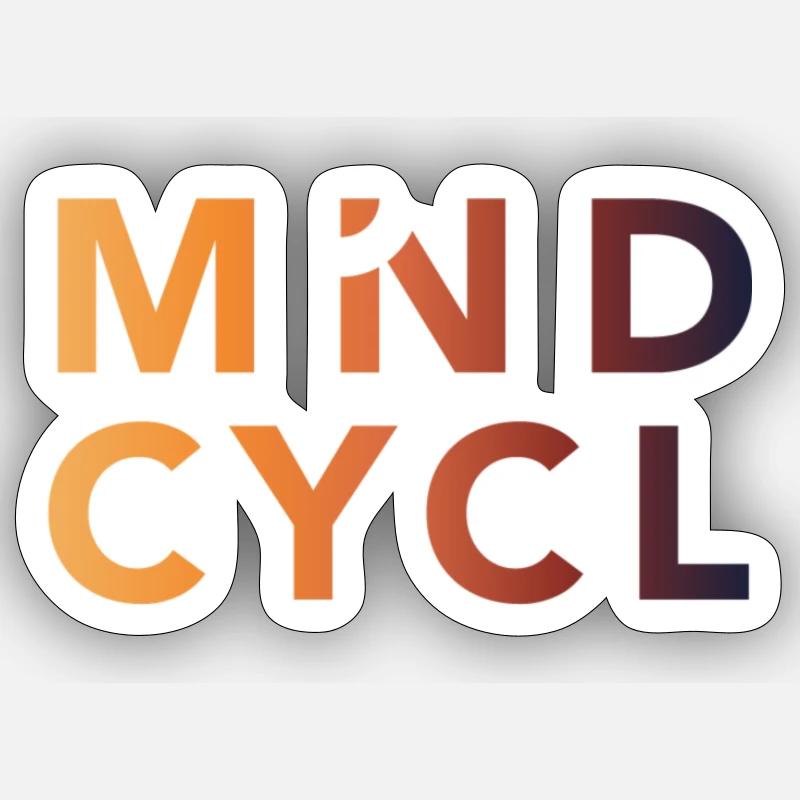 MindCycl Logo Rechteck Colour Gradient Sticker Größe S (10 x 10 cm)