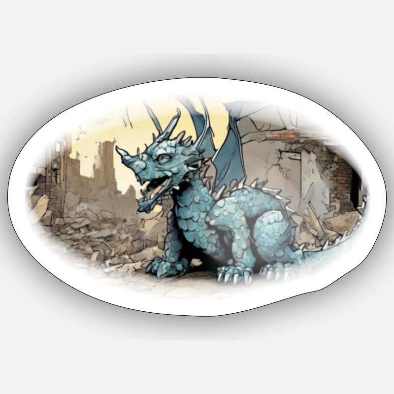 Garbage Dragon Sticker size S (10 x 10 cm)