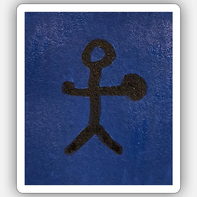 Shaman with drum Sticker size S (10 x 10 cm)