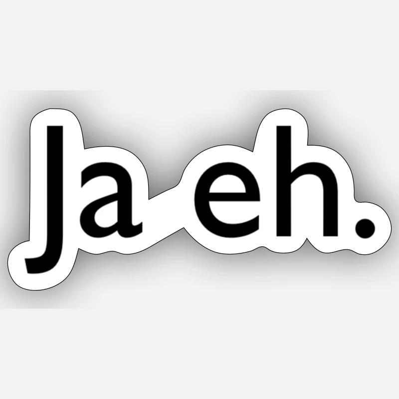 ja eh - Sticker Größe S (10 x 10 cm) - Mattweiß