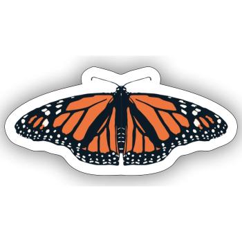 Schmetterlinge: Der Monarchfalter - Sticker Größe S (10 x 10 cm) - Mattweiß - Vorne