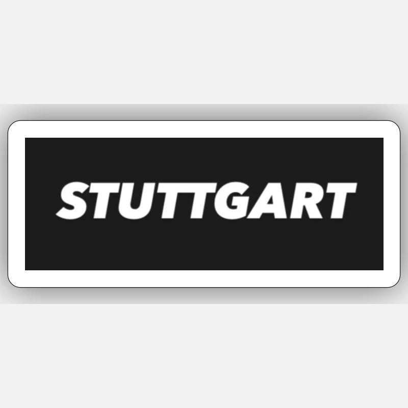 STUTTGART - Sticker Größe S (10 x 10 cm) - Mattweiß