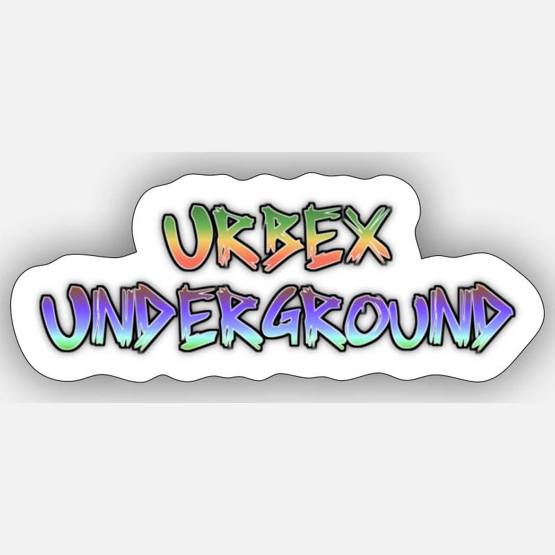 Arc-en-ciel souterrain Sticker taille S (10 x 10 cm)