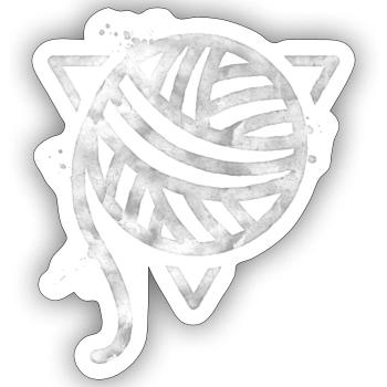 La Pelote de Laine - Paint#2 - Sticker size S (10 x 10 cm) - white matte - Front