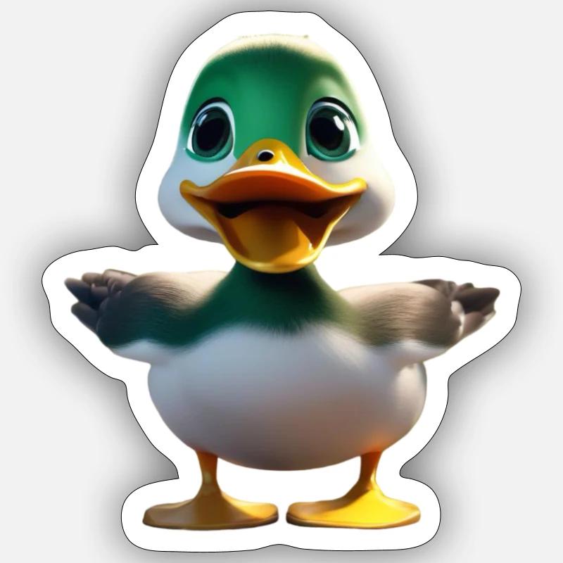 Süsses Entlein Sticker Größe S (10 x 10 cm)