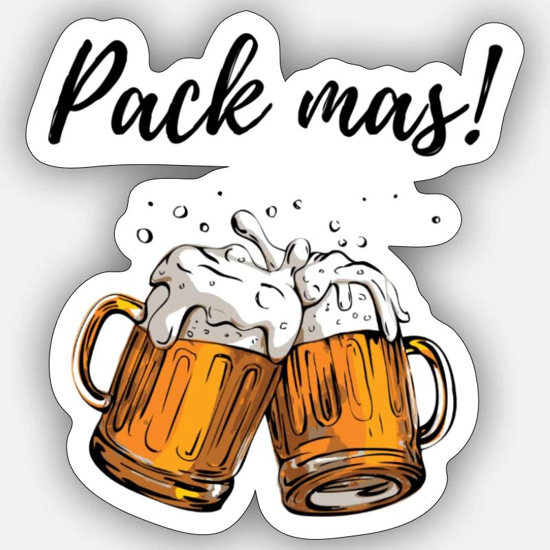 Pack mas! Sticker Größe S (10 x 10 cm)