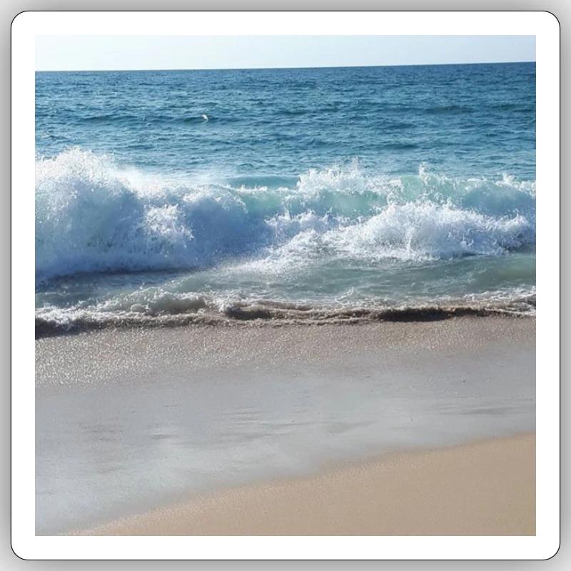 Waves - Sticker size S (10 x 10 cm) - white matte