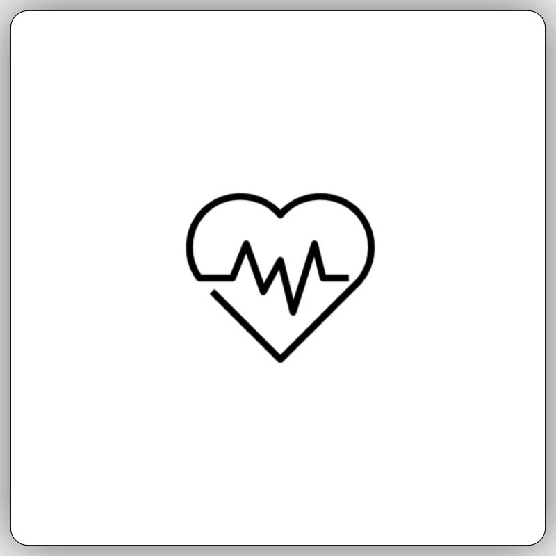 Herzschlag Sticker Größe S (10 x 10 cm)