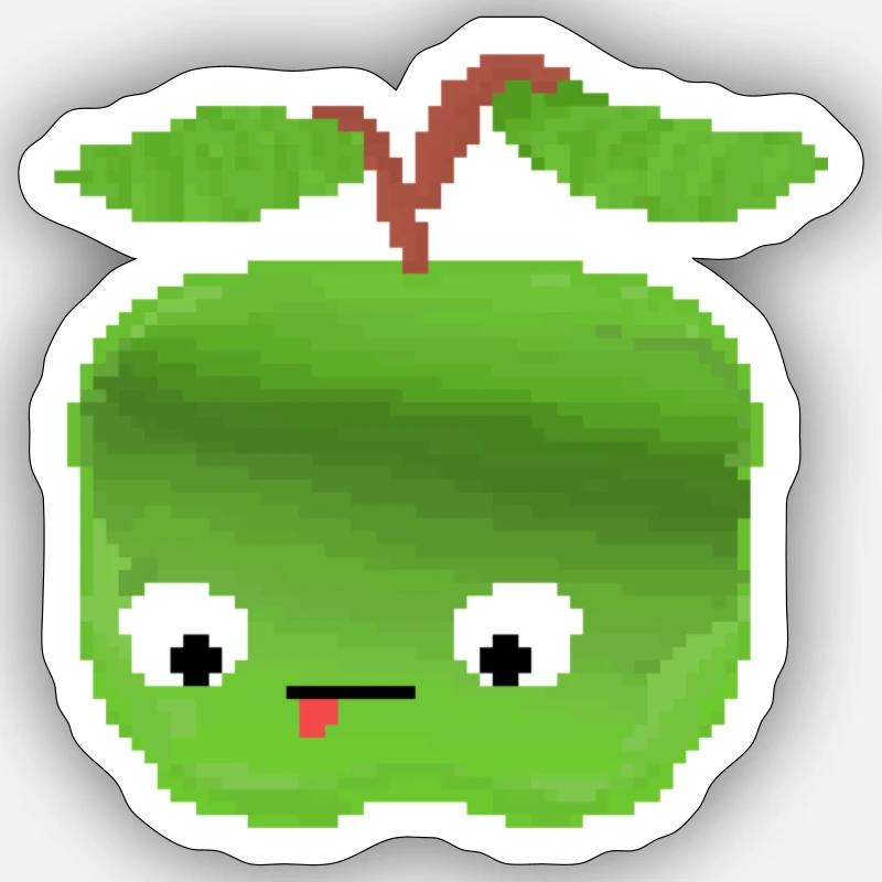Drôle de pomme Sticker taille S (10 x 10 cm)