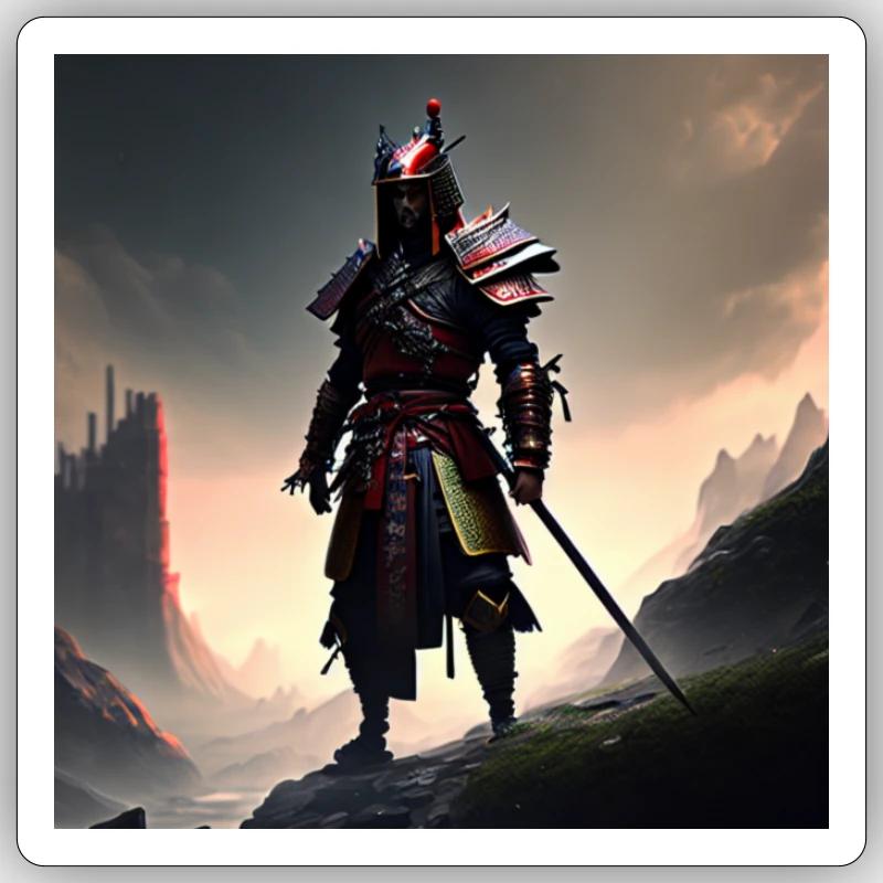 ImgCreator ai samurai 1 Sticker Größe S (10 x 10 cm)