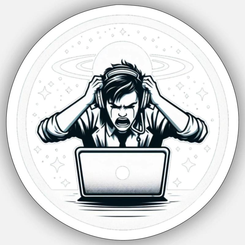 programmers at the limit Sticker Größe S (10 x 10 cm)