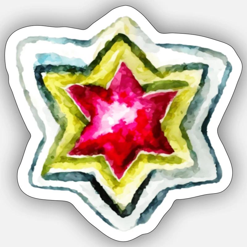 Étoile de David Sticker taille S (10 x 10 cm)