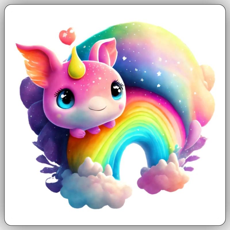 Rainbow - Sticker size S (10 x 10 cm) - white matte