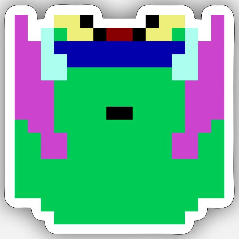 Retro frog Sticker Größe S (10 x 10 cm)
